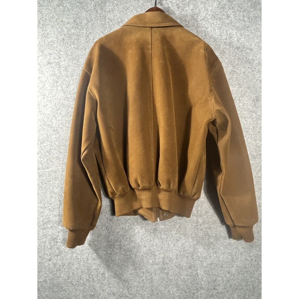 Reportage R.G.A. Made in Italy Tan Suede/Leather Style Bomber Jacket Men's Brown - Picture 3 of 15